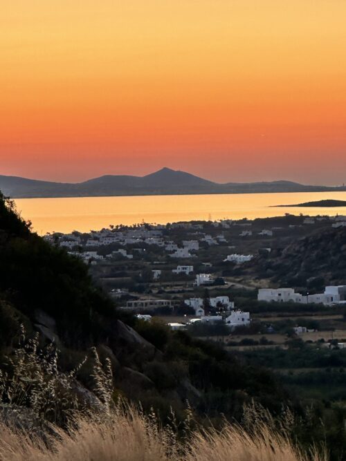 Sonnenuntergang auf Naxos – Blick von der Villa La Natura
