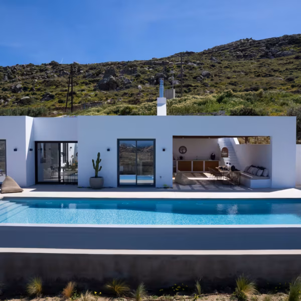 Villa La Natura Naxos – Panoramaterrasse bei Sonnenaufgang