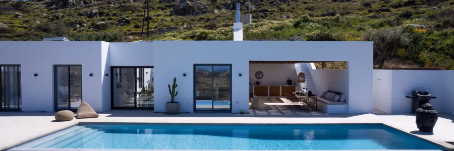 Villa La Natura Naxos – Panoramaterrasse bei Sonnenaufgang