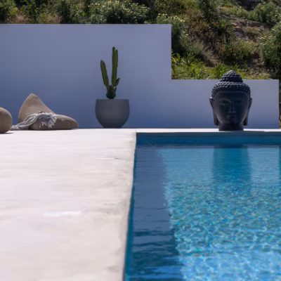 Villa La Natura Naxos – Schlafzimmer mit Meerblick